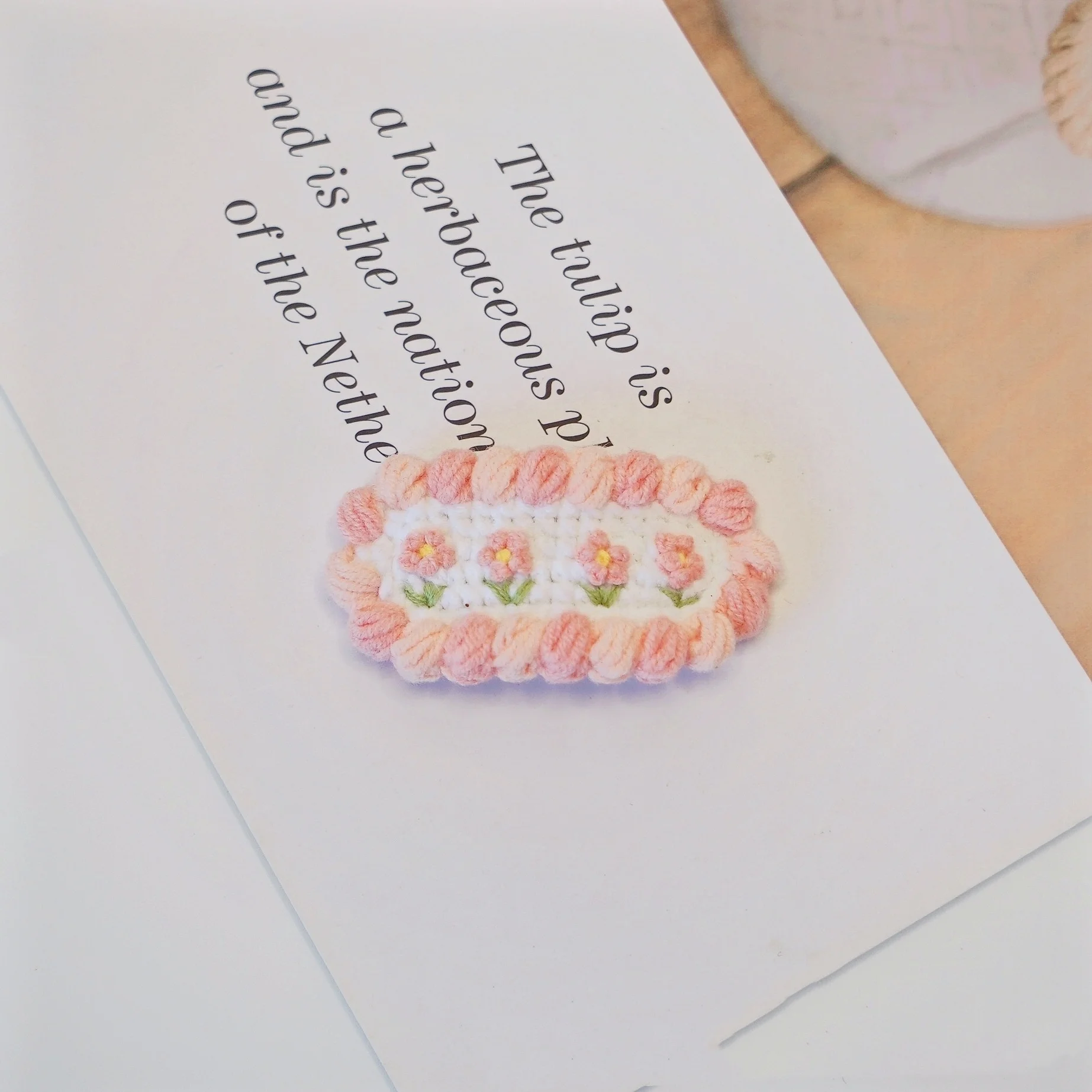Pink Cotton Wool Crochet Rabbit Ear Flower Strawberry Hairpin Cute Baby Girl Kids Hair Accessories Knitted Hairgrips Hair Clips