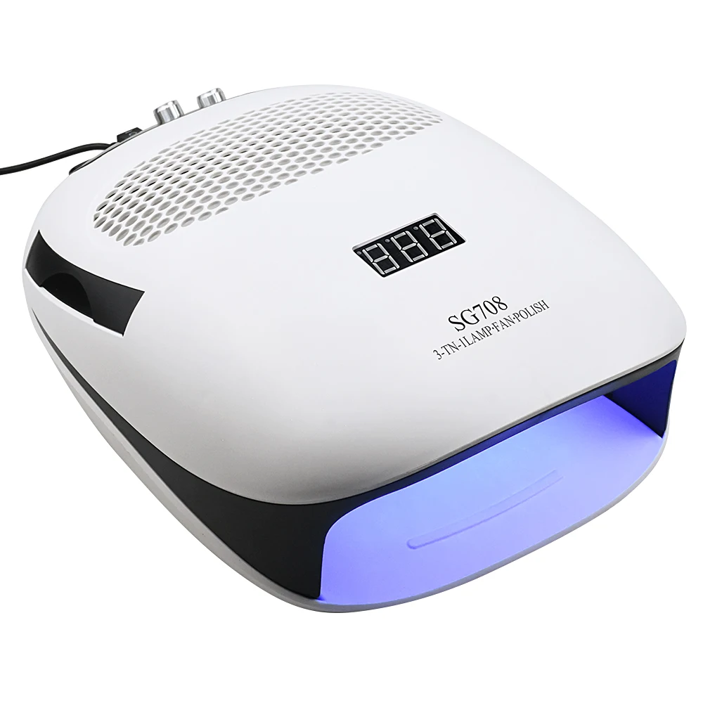 4-in-1 Nail Uv Lamp Fan Suction Dust Cleaner 140w Manicure Polishing Collector vacuum cleane Professional Salon Dryer Dust Clean