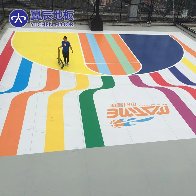 Function customization PVC vinyl flooring roll for basketball court