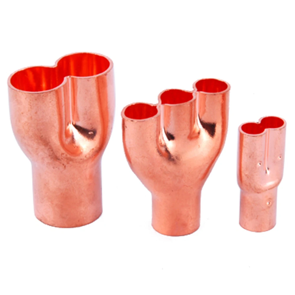 Special Y-TYPE Air Conditioner 3 way copper elbow pipe fittings