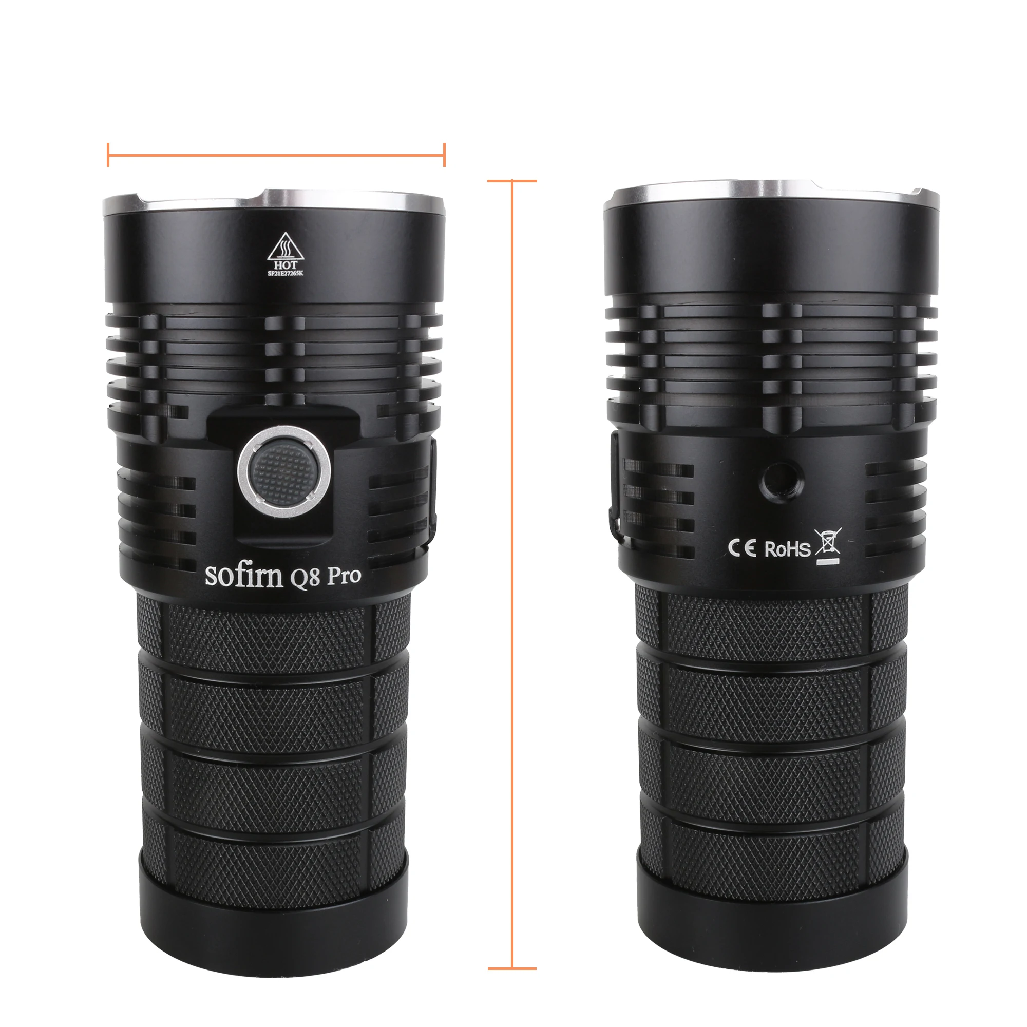 Q8 pro Limited time Big Sale11000lm Long Throwing High Power Q8 Pro 4* XHP50B LEDs Rechargeable LED Flashlight