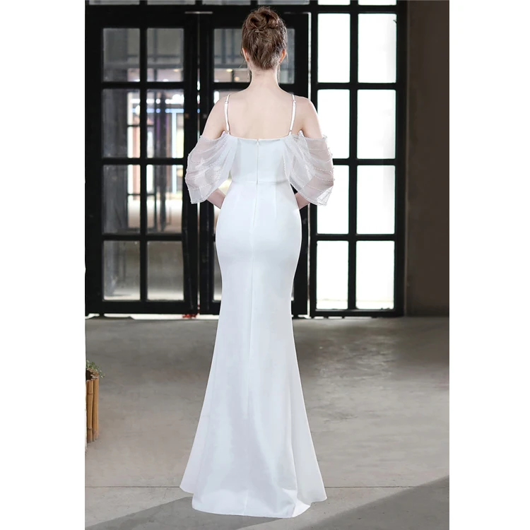 Wholesale clothes dressing gown mermaid wedding dress bridal gown evening fabric white
