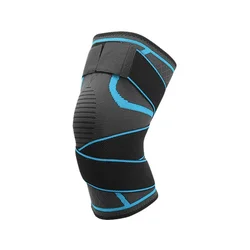 LOKI Factory Wholesale HD-K213D knitted gym knee sleeve Antislip outdoor basketball knee brace with belt