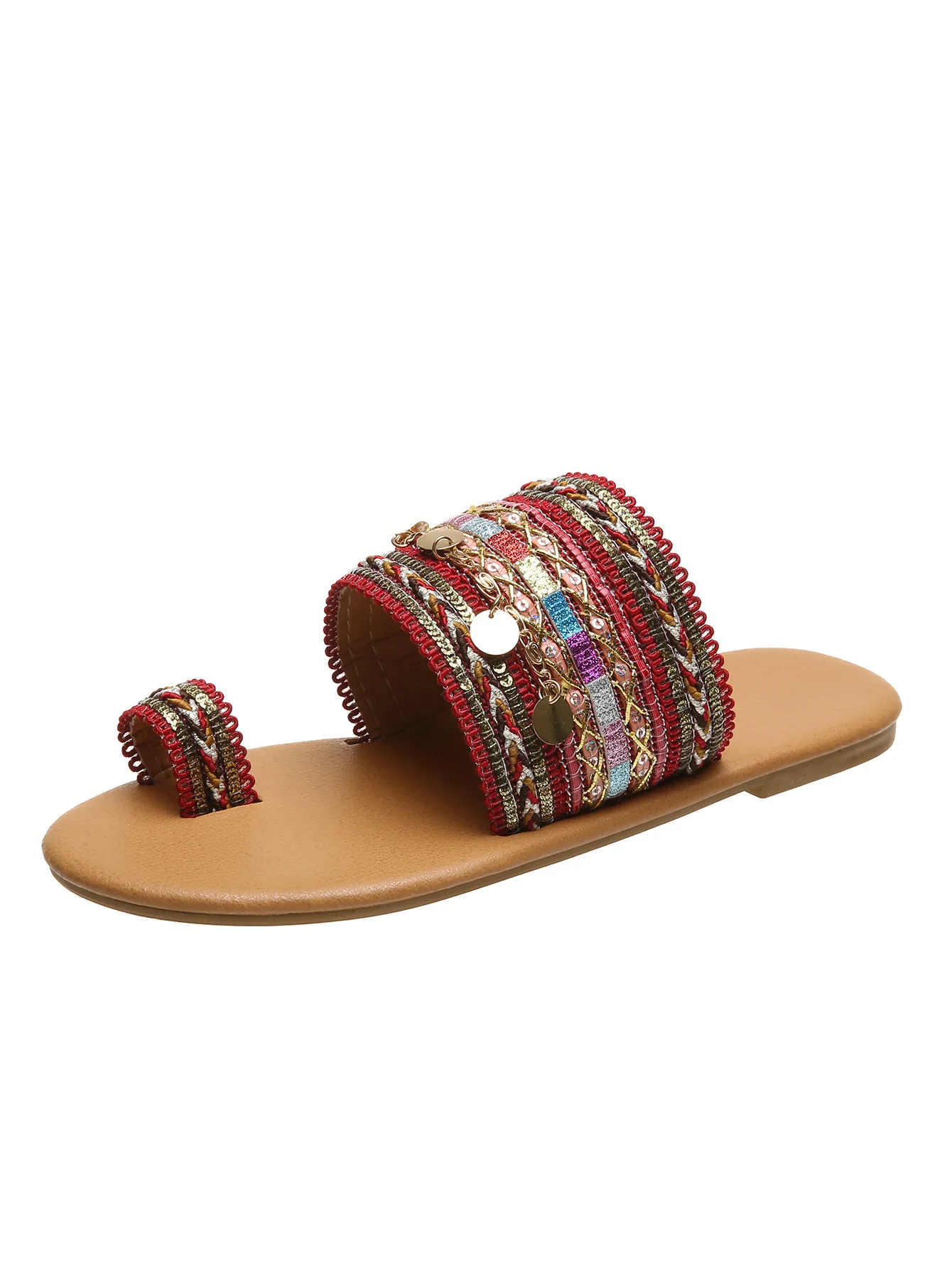 Fashion Women Shoes Artisanal Handmade Slides Sandals Greek Style Boho Flip-Flops Sandals