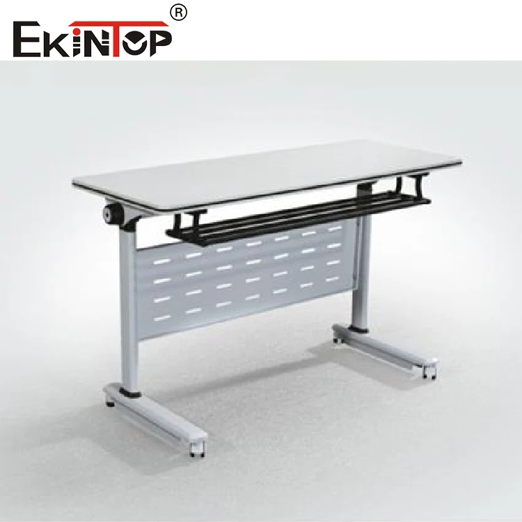Ekintop Modern Office Furniture Desk High Tech Office Folding Training Table Foldable Conference Desk Meeting Table