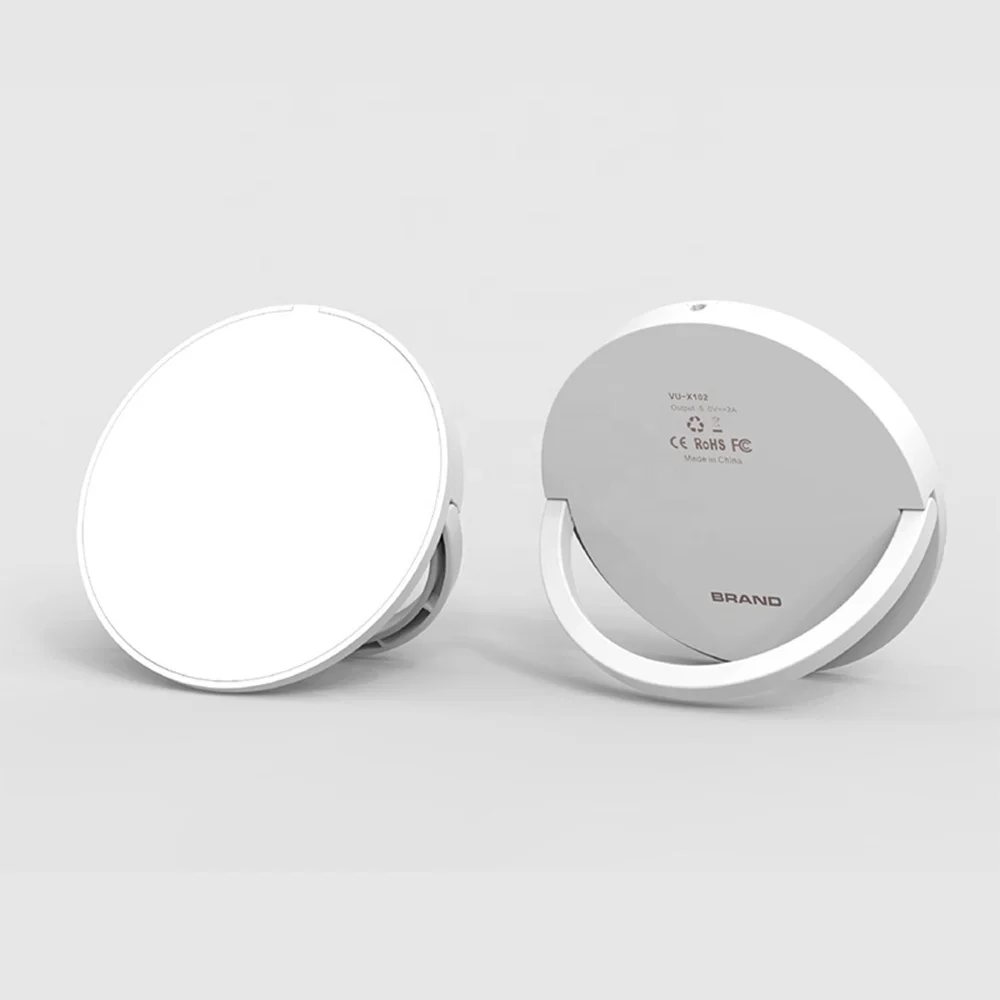 2 in 1 Portable Magnetic Fast Wireless Charger with Adjustable Ring Holder For Iphone 13/12 Series Mobile Phone Charging