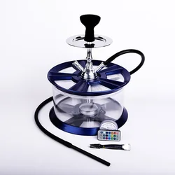 new design acrylic wheel hub Felgen shisha with LED Rims hookah