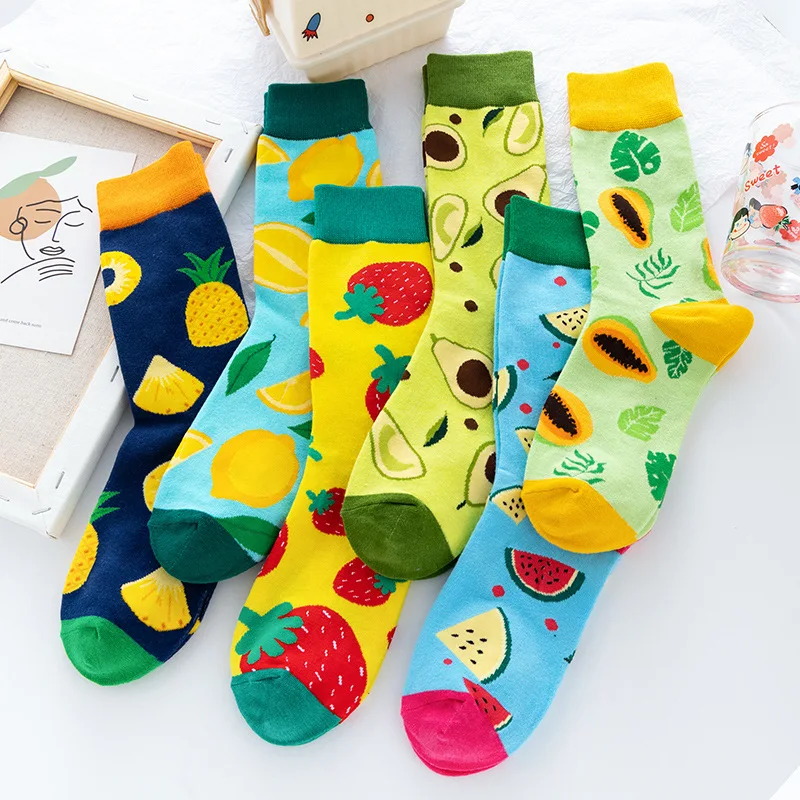 2023 New Design Happy Custom Animal Space Colorful Jacquard Sox Design Socks Funny Cotton Crew Winter Man Socks