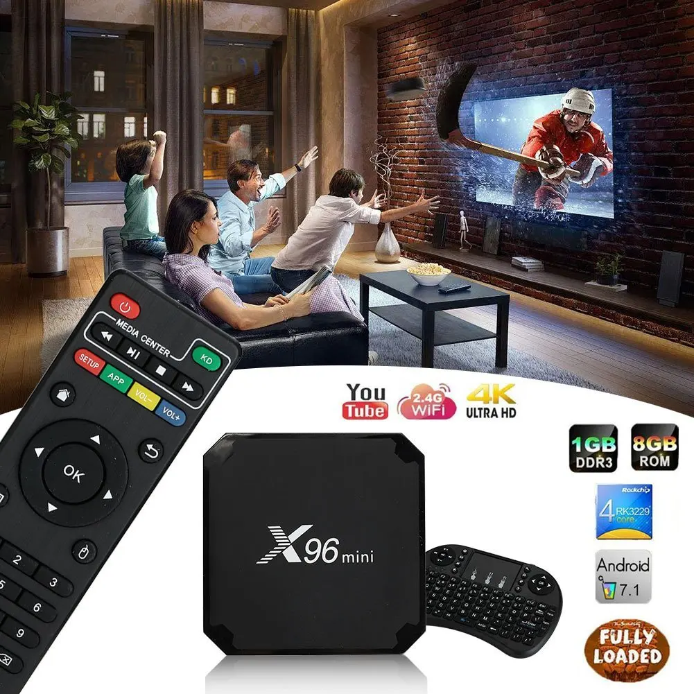 GYS Hot Sell Smart TV Box Android Amlogic 64-bit Quad Core Android TV Box Digit Satellite Receiver