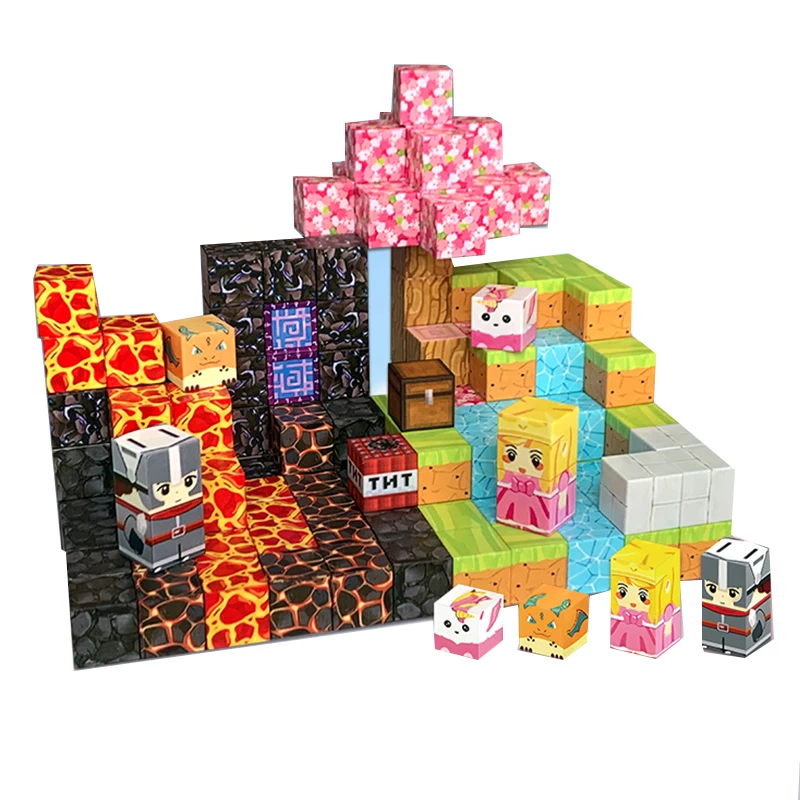 Hot sale my World Magnetic Cube Blocks Puzzle Toy building block building cube minecrafting Magnetic Building Cubes
