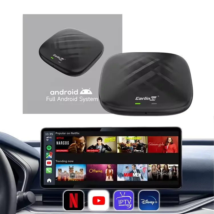 New Arrivals Tbox-SAndroid 13 CarPlay Tv Box QCM6125 8-Cores Wireless CarPlay/Android Auto Support YouTube Netflix