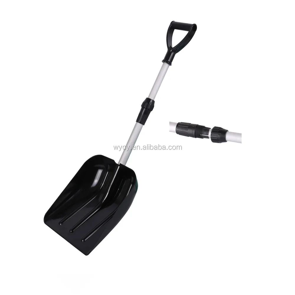 Twist Lock Snow Pusher Function Portable Snow Shovel Aluminium Handle Wholesale Plastic Snow Shovel For Car