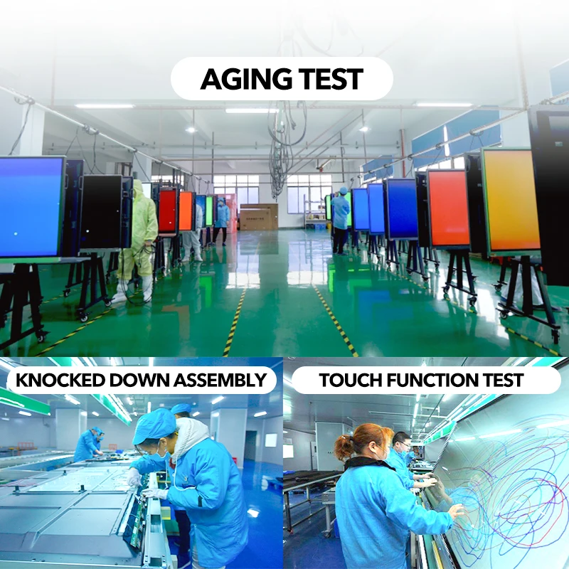 Weier ODM 4K Android OPS 65 Inch Interactive Display Smart board 75 Inch Touch Screen Monitor Interactive Whiteboard