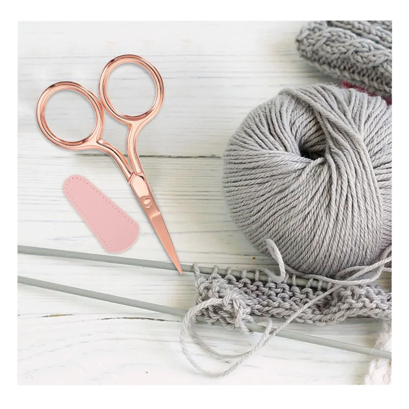 Factory Custom Leather Scissors Accessories Cover Safety PU Leather Scissors Storage Protection Case