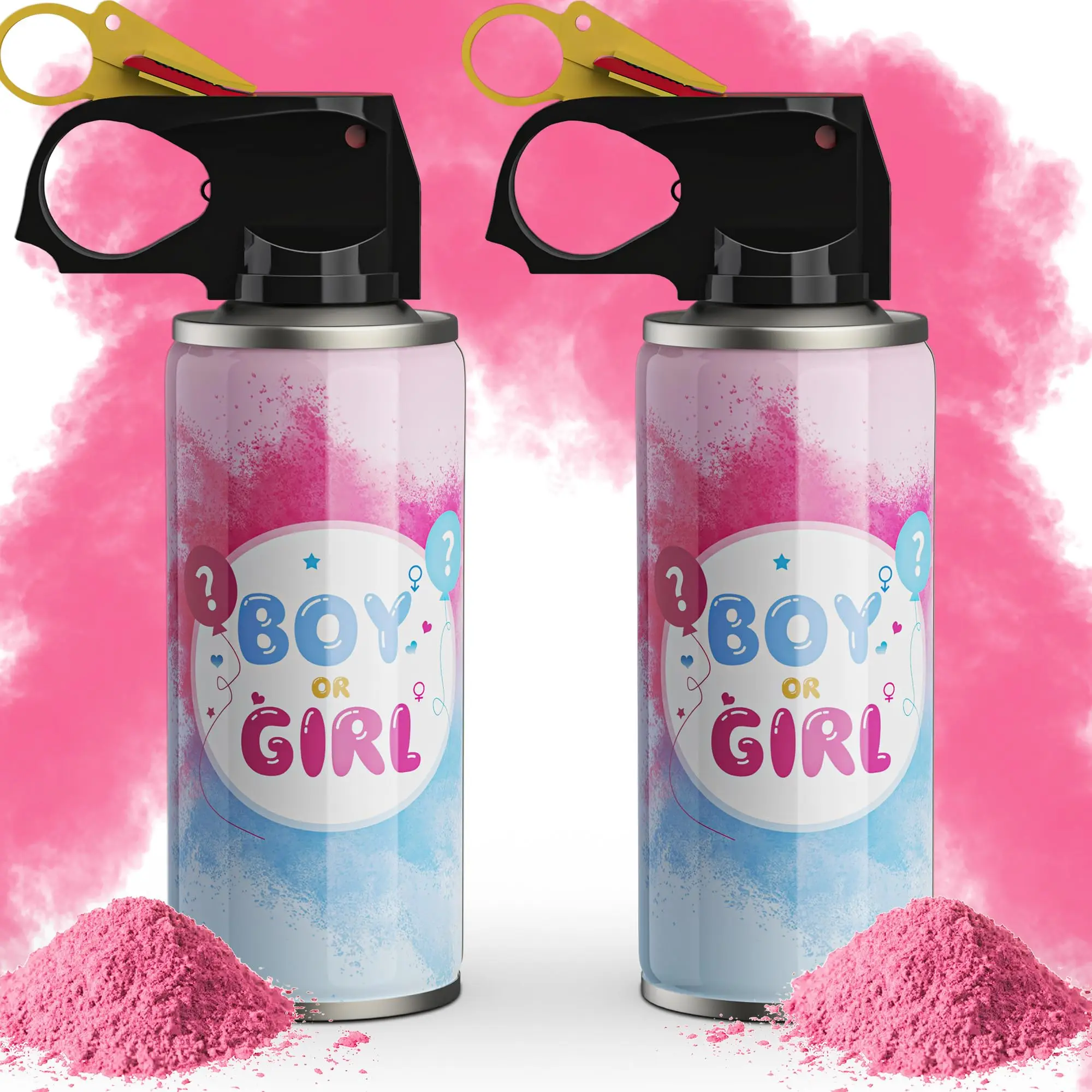 Gender Reveal Fire Extinguisher Set 100% Biodegradable Party Supplies For Memorable Baby Gender Reveal Decorations