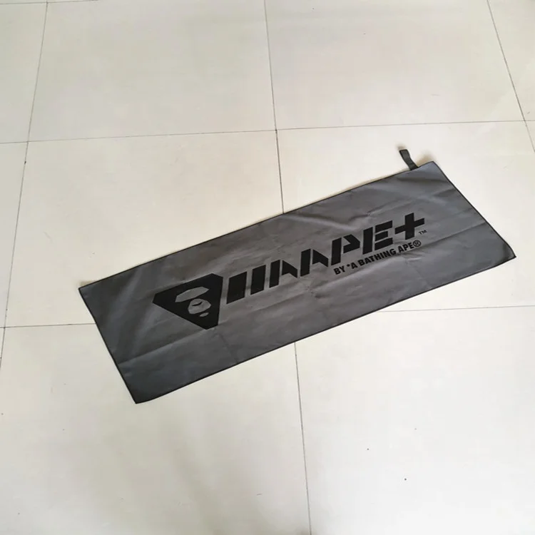 
heat transfer printing microfiber sports towel 100% polyester custom logo lightweight travel gym compact sports towel 