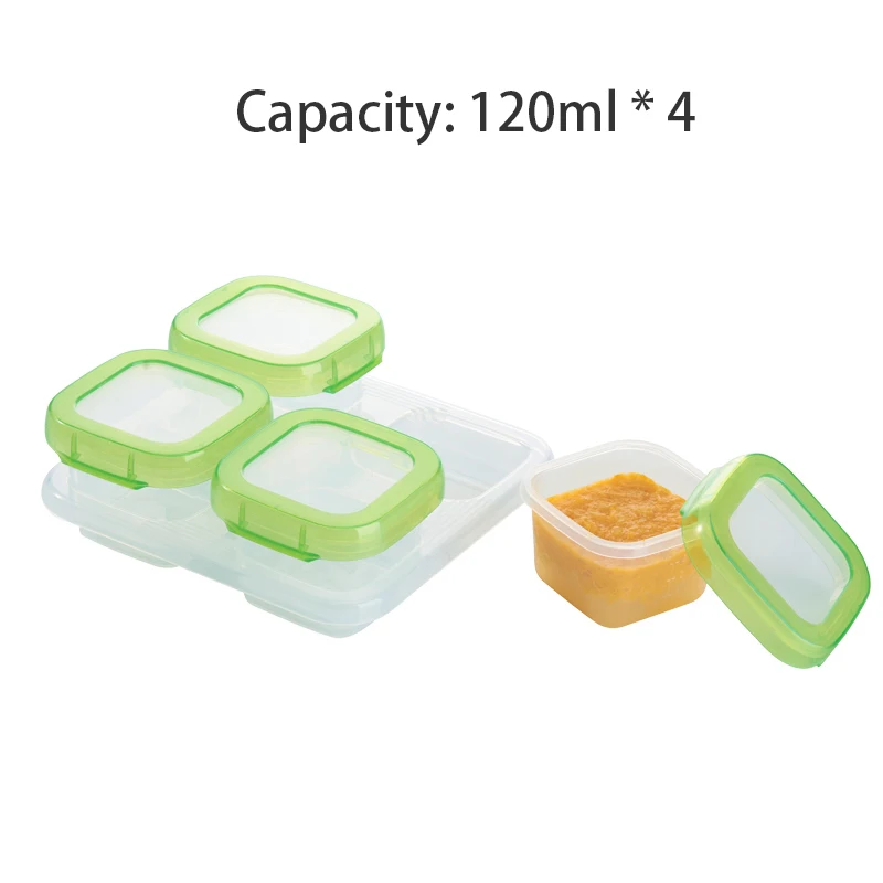 
2021 New Reusable Baby Food Storage Fresh-keeping box children Plastic Container Food Box 
