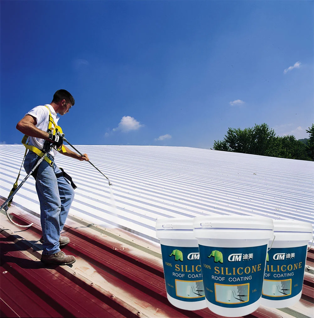 Spray applied liquid transparent silicone rubber waterproof coating