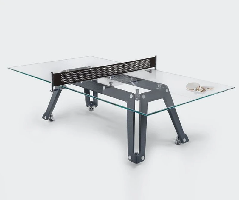 Explosive high-end creative quality crystal glass table tennis table standard size indoor competition sports leisure set