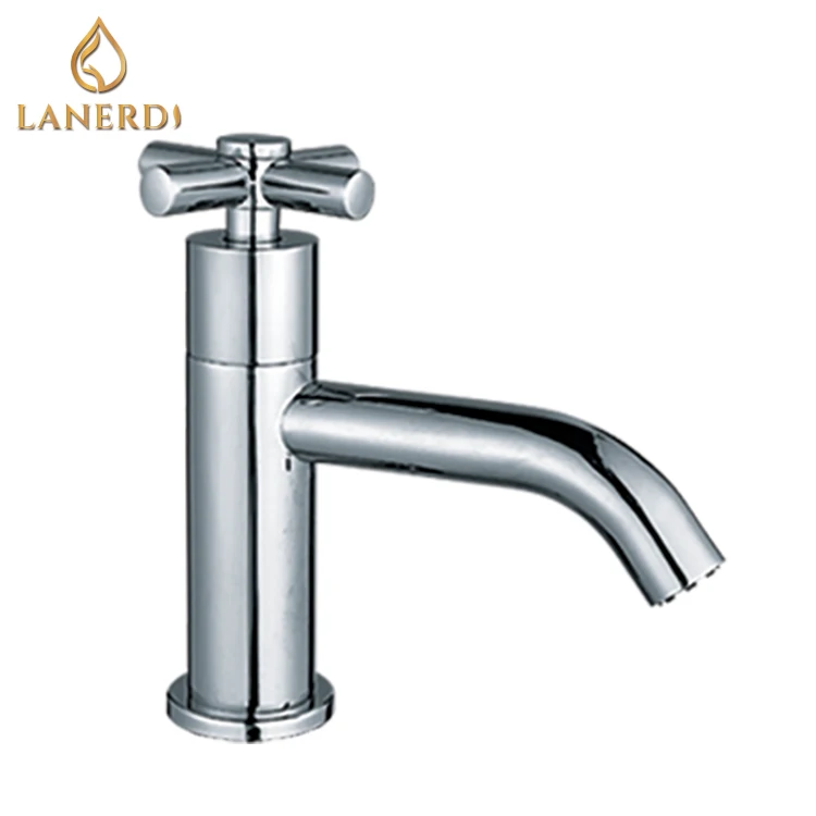 Lanerdi Cross Handle Single Lever  Brass Chrome Basin Faucet