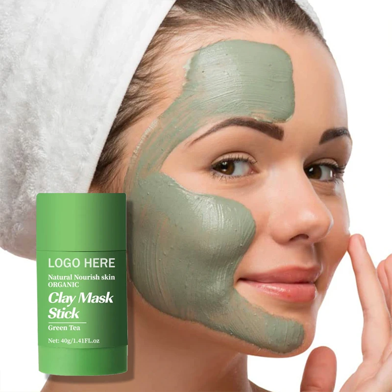 Private Label Clay Mask Green Face Musk Stick Face Mask Deep Clean Purifying Green Tea Mask Stick