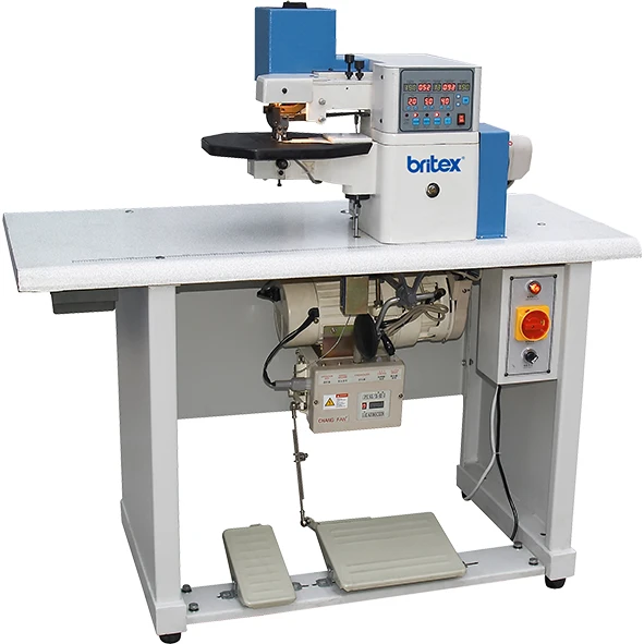 Good Britex BR-298B Leather round hot melt edge Full automatic gluing folding machine for upper bag wallet and other l