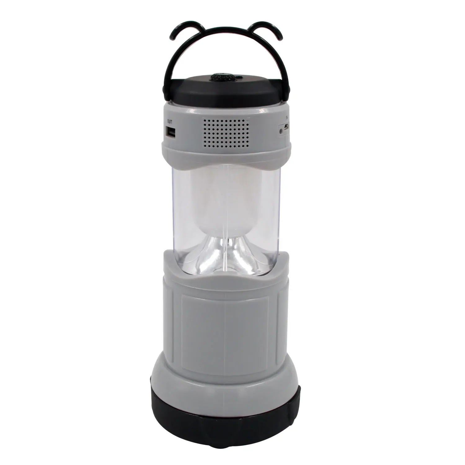 USB Rechargeable led Camp Lantern outdoor tent radio light Collapsible telescopic camping light with hook