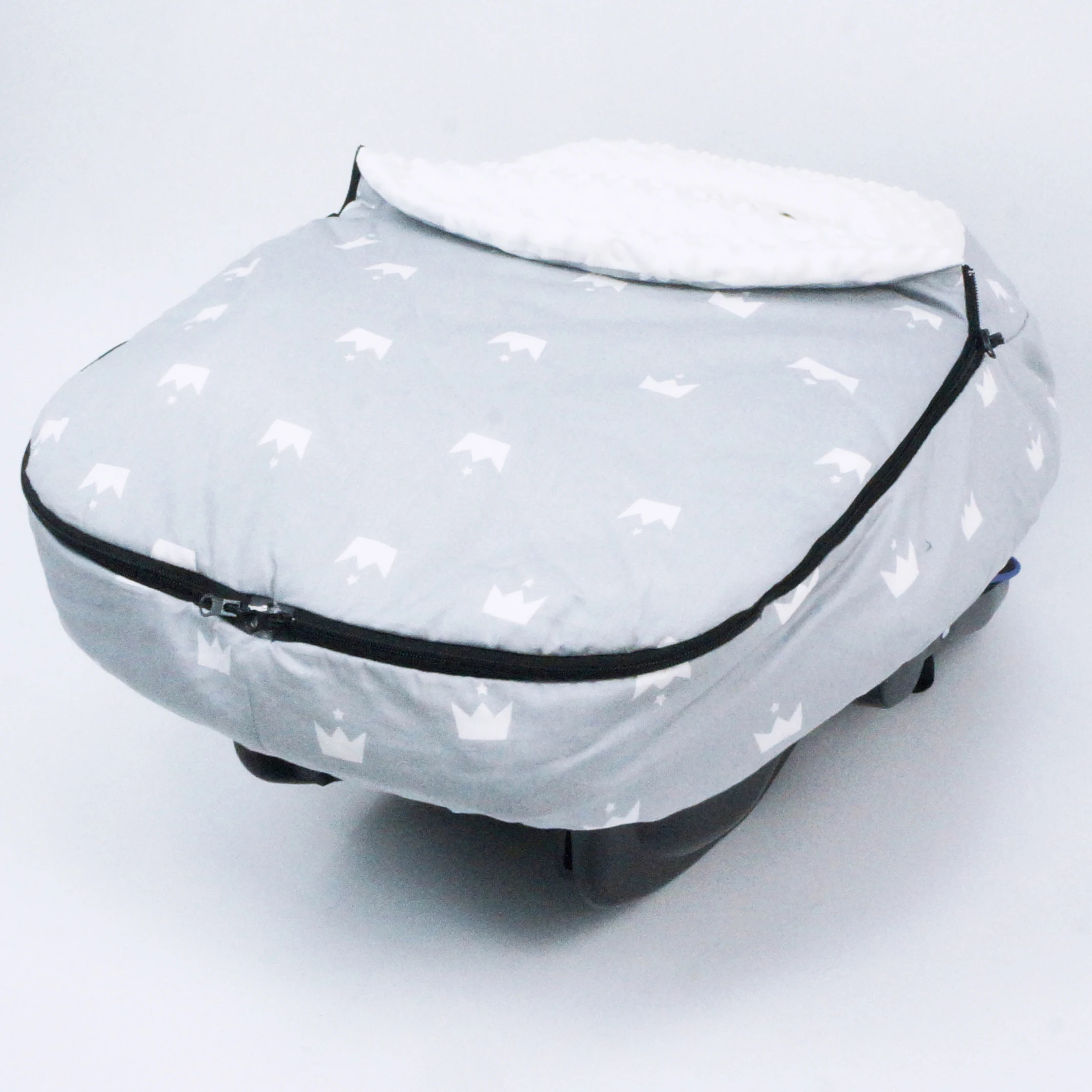 Winter Car Seat Cover for baby Stroll Heather.Plush Fleece Infant Carseat Canopy with Mesh Ventilation Hole,Warm and Snug