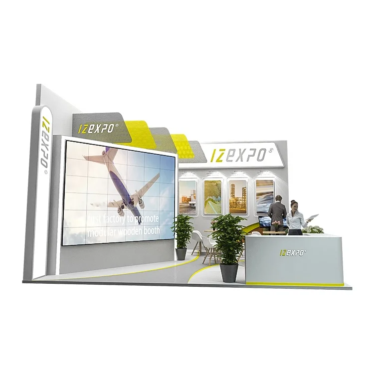 Izexpo 30Mins Quick Build 6X6 Booth Custom Exhibition Display Stand Fashion Stall Design Booth Exhibition Hot Trade Show Booth