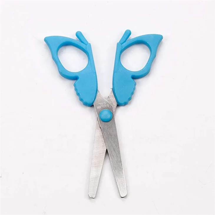 QY-241 Butterfly Handle Shape Student Use For Handwork Kids Safe Scissors
