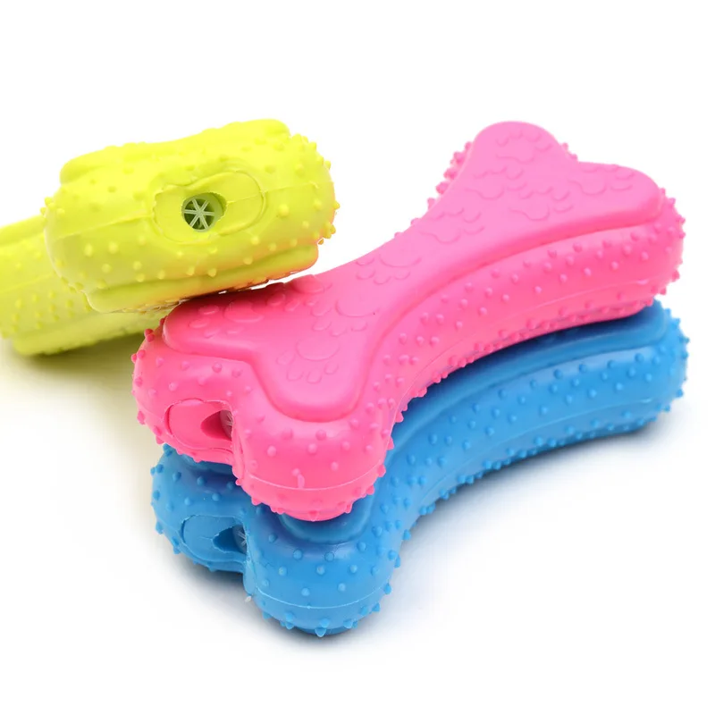 Small Puppy TPR Dog Toys Chewing malor teeth tug Safe Durable Molar Cleaning Puppy Chew Toys