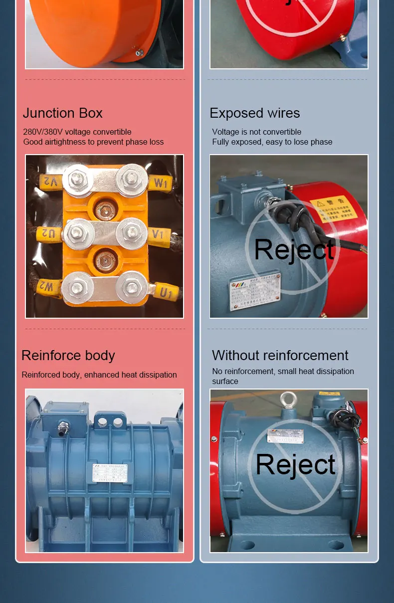 Yutong ABB weg Siemens vibrating motor,ultrasonic vibrating screen, light linear screen motor