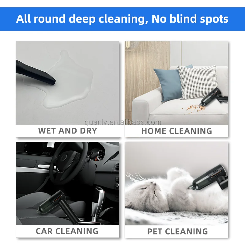 2024 Best seller 3 in 1 Car wireless  Vacuum Cleaner High Power Cordless Rechargeable Handheld Portable Mini Auto Vacuum
