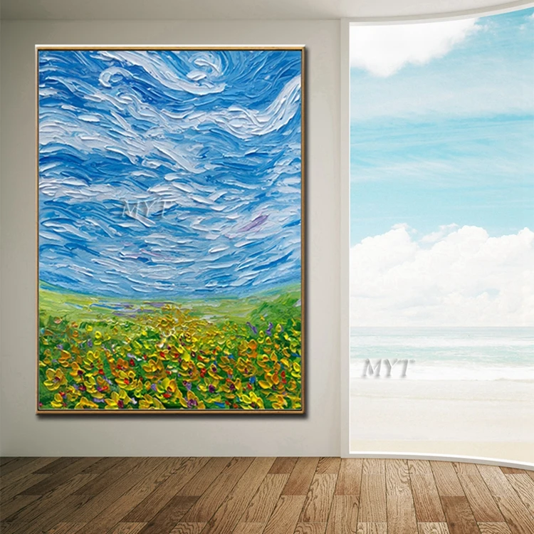 Палитра ножей картина маслом пейзаж 3D толстая СТЕНА картина Искусство Декор для дома