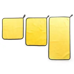 Multi-Use Microfibre Drying Towels 2-Sided Super absorbent Large Thick Towel Set for Spotless Car Cleaning Drying Dusting Cloth