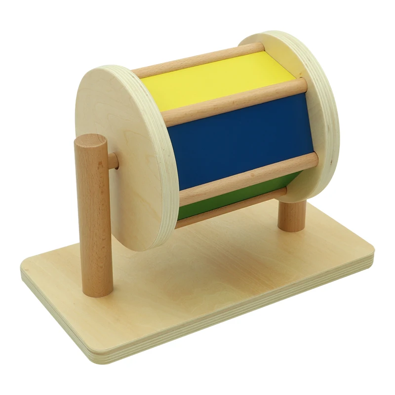 LT153  Spinning Drum montessori materials manufacturers  montessori wholesale suppliers rainbow equipment wooden 6-12 month toys