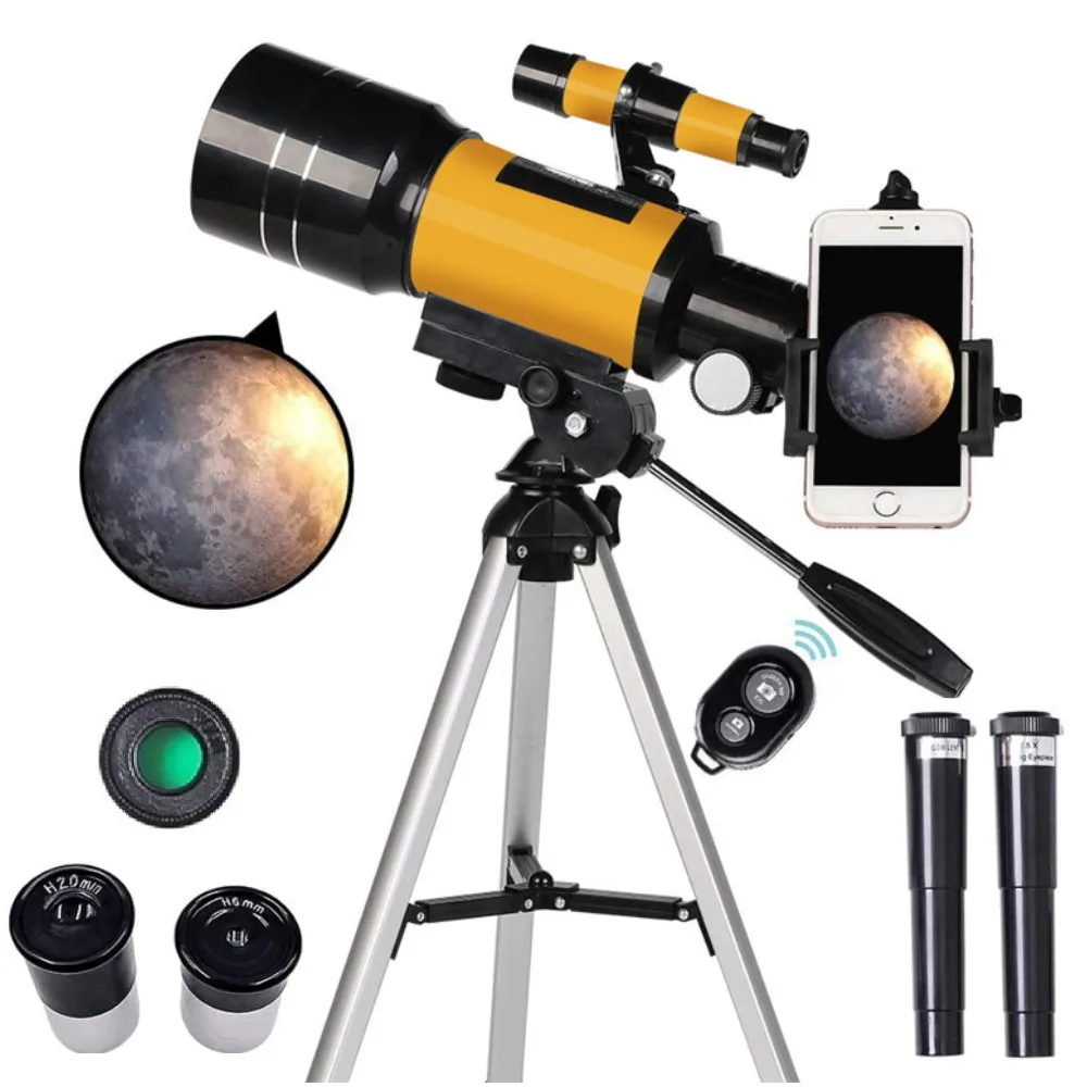 Amazon Hotsale Telescopio Portable Travel Telescope 70mm Astronomical Refracting Telescope for Kids Beginners with Tripod
