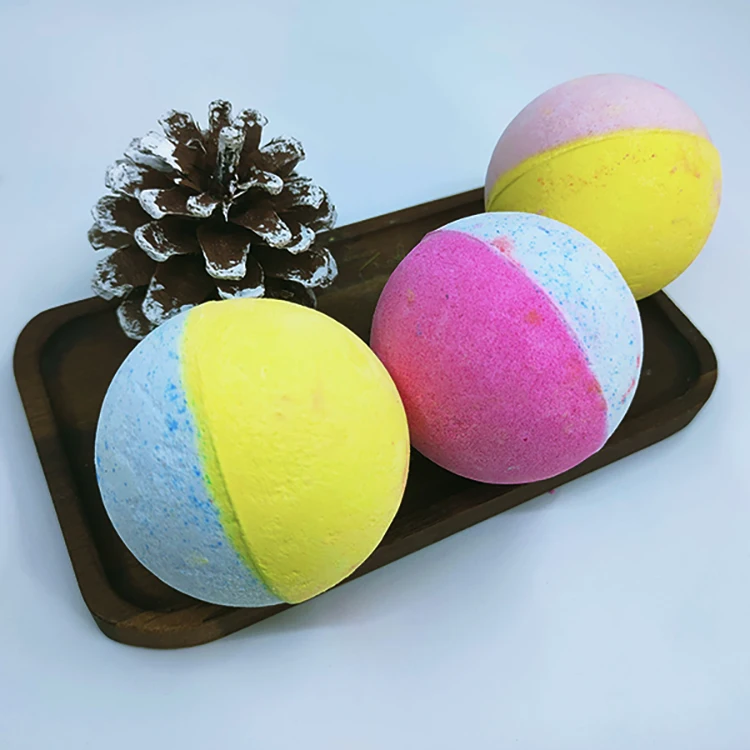 Shiyan classic bicolored organic fizzy bath bombs supplier customizable essential oil bath bombs