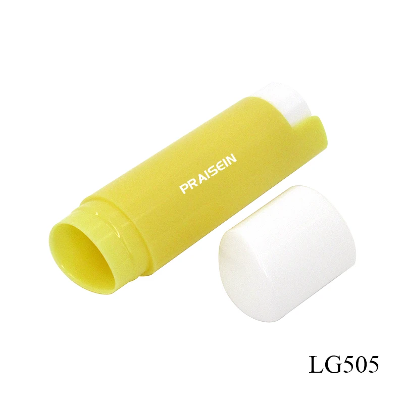 Plastic empty lip balm tube packaging custom logo sold cosmetic lip balm containers for children with lid