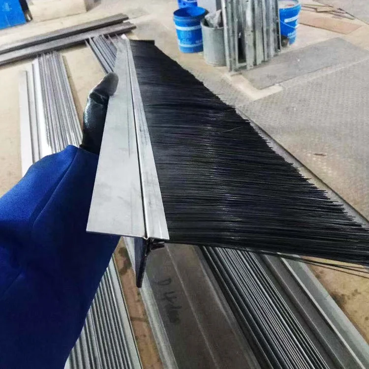 Пользовательский держатель из алюминиевого сплава, гибкая уплотнительная лента, кисти с черной щетиной PP