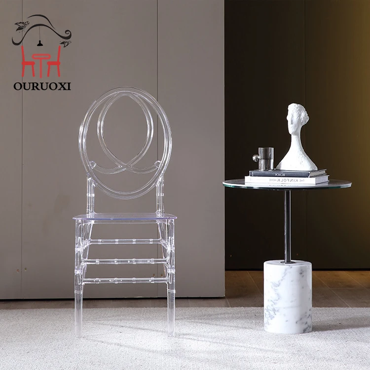 Best Selling clear Crystal Resin Acrylic Banquet Event Wedding Phoenix Chair