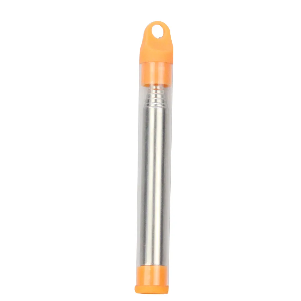 Pocket Size Fire Bellows Gear Collapsible Fire Blower Pipe Campfire Tool Premium Stainless Steel Fire Bellowing Tube