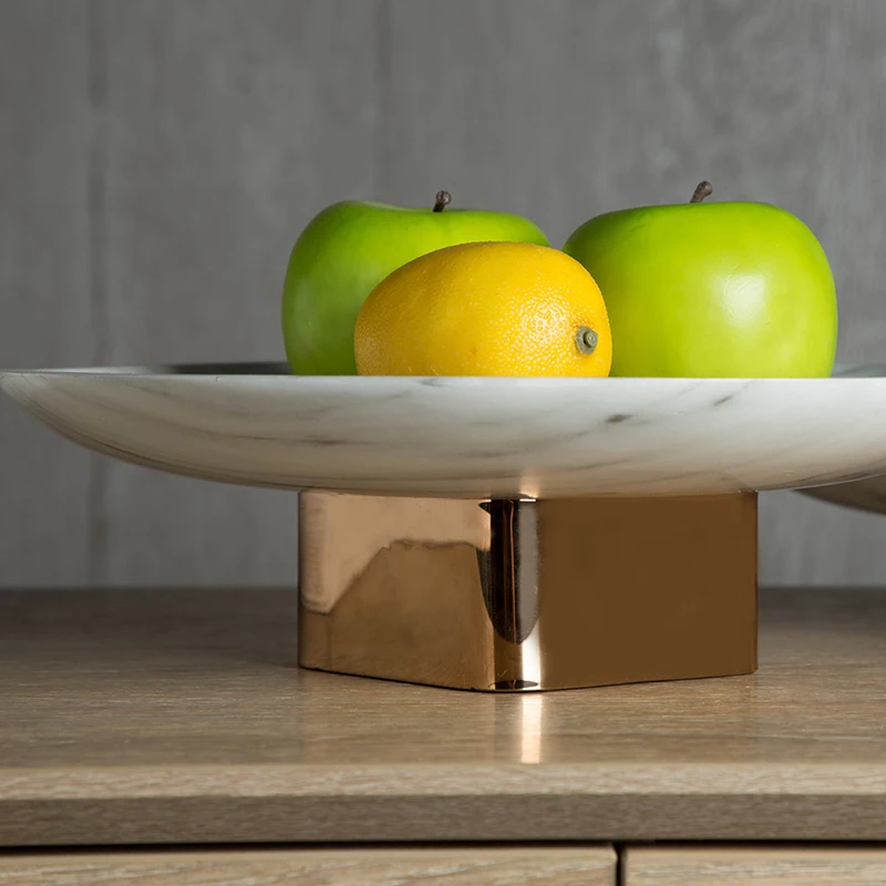 New original design modern times decorative tray marble pattern fruit tray for Wedding and Home Decor