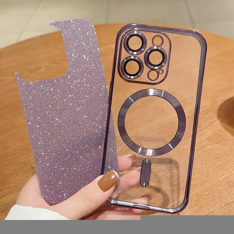 2023 Stylish Pretty Glitter Luxury Magnetic Mobile phone case For iPhone 14 13 12 11 Pro Max 14 Plus MagSafe Protective cover