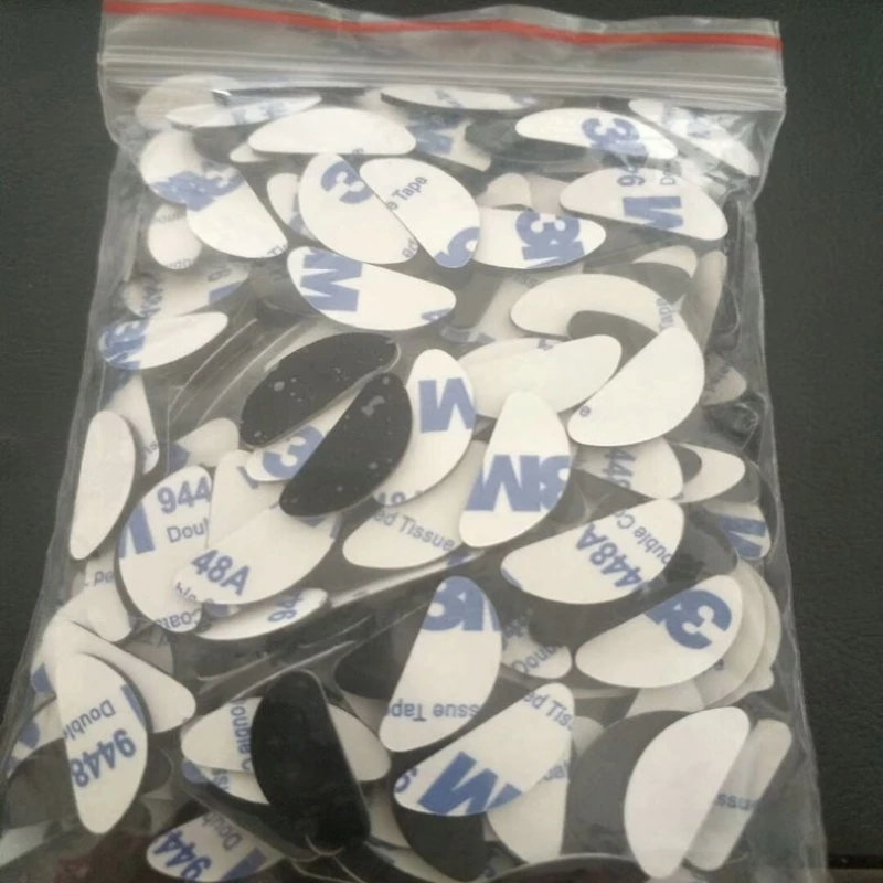 Hot Sale size 19*8*1mm D Shape Non Slip heightening Adhesive Silicone Nose Pads for sunglasses