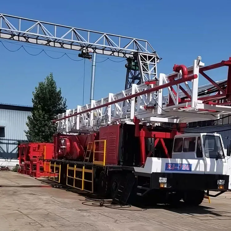 API standard xj750 Truck mounted drilling rig oil and Gas Well Truck Mounted Mobile 750hp Workover rig
