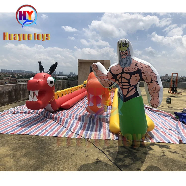 12 seats inflatable dragon banana boat for team building event, inflatable water dragon boat for sale