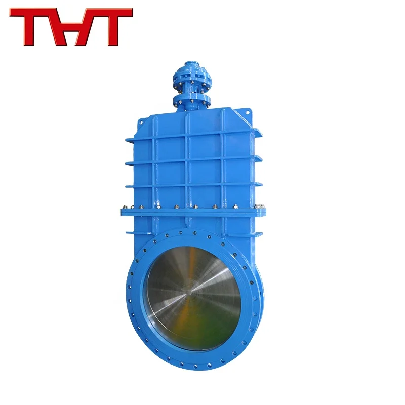 stainless steel flange end pneumatic operated knife gate valve