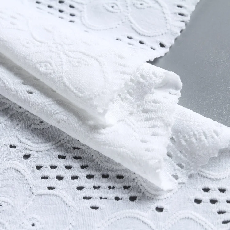 China wholesale  water soluble silk cavern custom waterproof  white polyester fabric