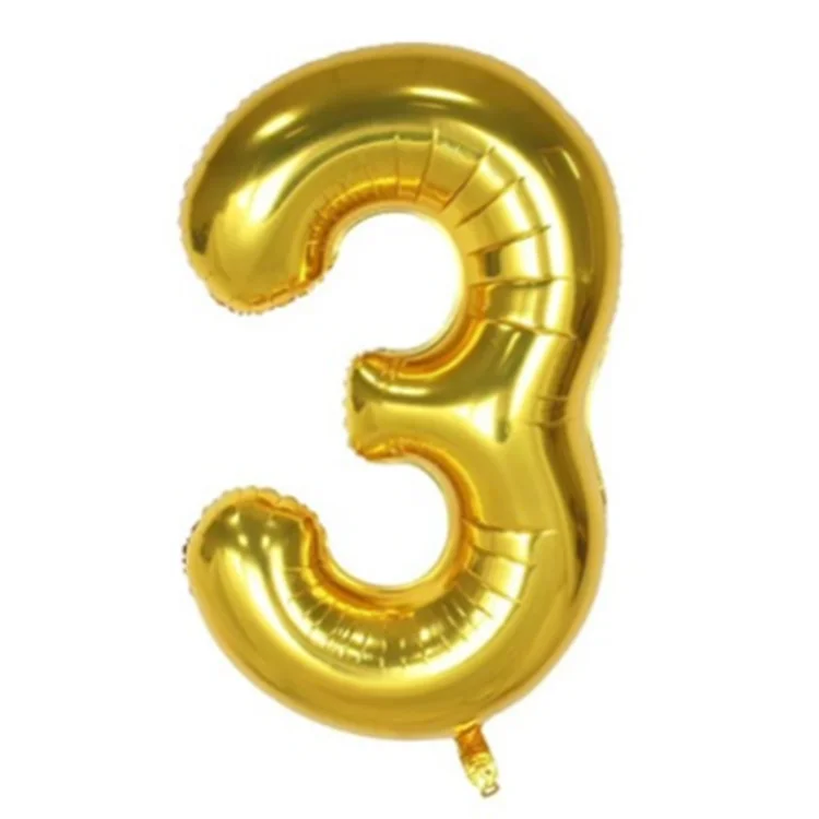 Hot Sale 40 Inch Bright Gold Foil Number Balloon  Birthday Party  Decoration